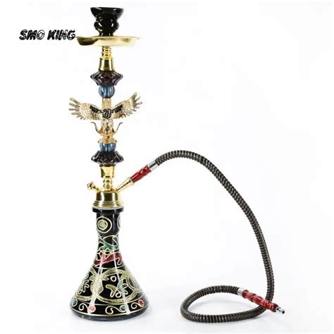 Smo Arab Eagle Hookah Shisha Set Glass Narguile Complete Kit With Single Hose Chicha Bowl Water