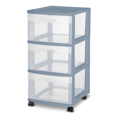 Sterilite 3 Drawer Cart Black Set Of 2 Drawer Cart