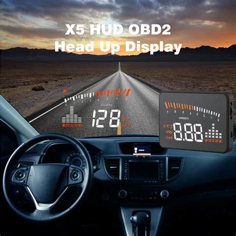 Aliexpress Buy Universal X5 3 Inch Car HUD OBD2 II Head Up