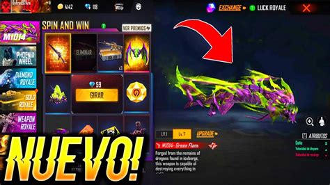 LLEGO NUEVA RULETA MAGICA M1014 DRAGON ESMERALDA EN FREE FIRE