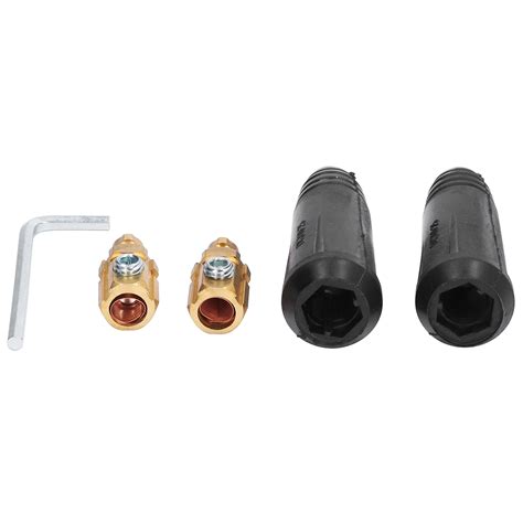 2 Set Welding Cable Connectors Male Welder Quick Fitting Plug Accessories 200a Dkj1025