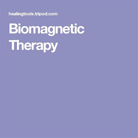 Biomagnetic Therapy | Therapy, Health and wellness, Tens ems