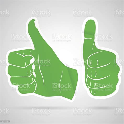 Thumbs Up Sticker Stock Illustration Download Image Now Admiration