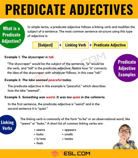 Sentences With Predicate Adjectives Worksheet