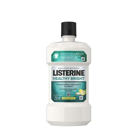 Listerine Healthy Bright Mouthwash ลิสเตอรีน เฮลท์ตี้ ไบร์ท น้ำยาบ้วน