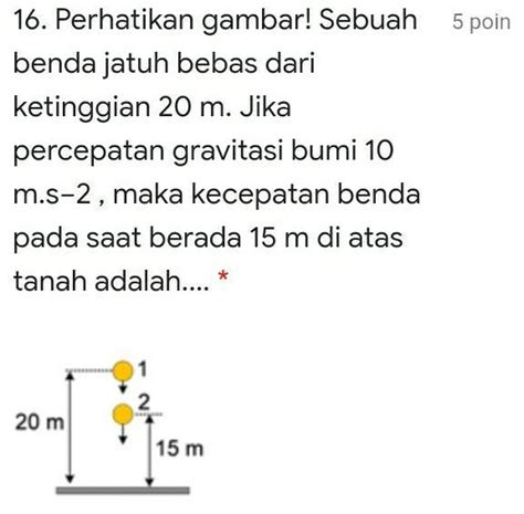 Soal Gerak Jatuh Bebas Sbmptn Pembahasan Soal