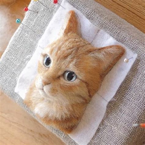 Japanese Artist Crafts Incredibly Realistic Cats Out Of Felted Wool Called Needle Felting