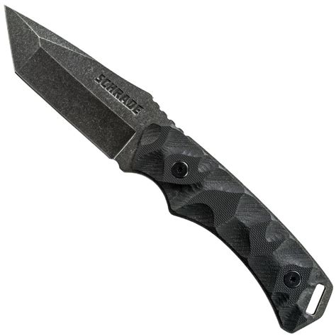 Schrade Stainless Steel Stone Wash Tanto Blade Fixed Blade Knife