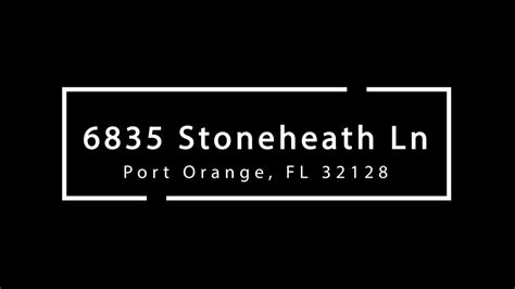 6835 Stoneheath Lane Port Orange FL 32128 YouTube