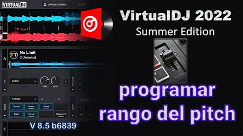 Programar Rango Del Pitch En Virtualdjofficial YouTube