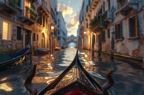 Premium Photo Romantic Gondola Ride Through Picturesque Canals O