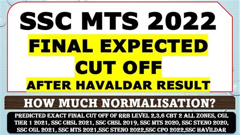 Ssc Mts Final Expected Cut Off Based On Havaldar Result Safe