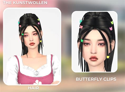 Butterfly Hair Clips The Sims Create A Sim Curseforge Clip Art