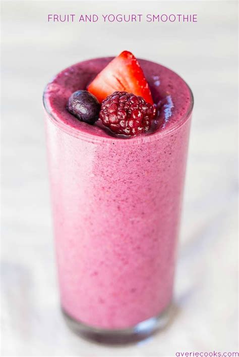 Basic Frozen Fruit Smoothie (Customizable!) - Averie Cooks