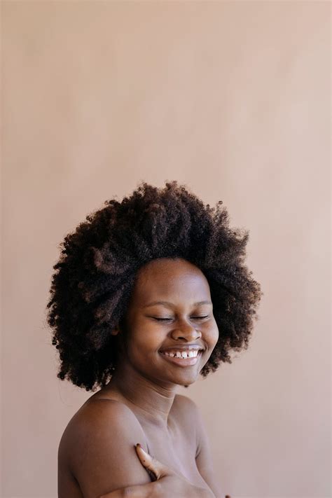 Beautiful Naked Black Woman Afro Premium Photo Rawpixel