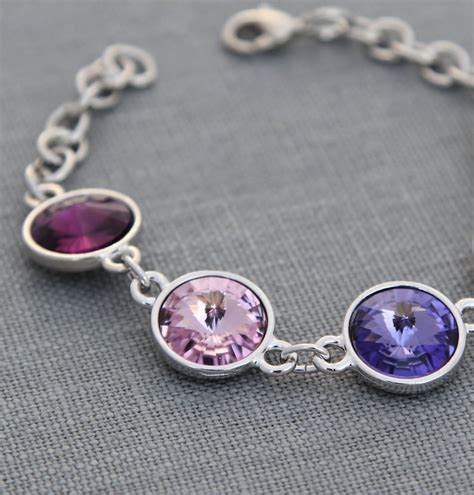 Mothers Birthstone Bracelet Jewelry For Mom Mothers Etsy