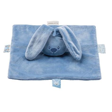 Nattou Doudou Lapidou En Tissu Recycl Grs Bleu Cdiscount