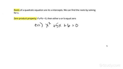 Finding The Roots Of A Quadratic Equation With A Leading Coefficient Of 1 Algebra