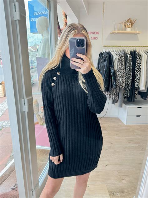 Robe Pull Maelle Noir NOUVELLE COLLECTION Larmoiredeleo