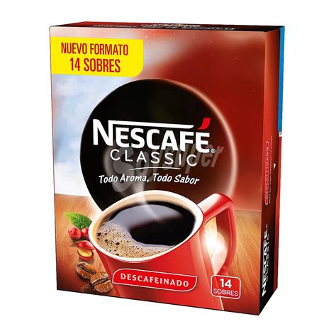 Nescaf Caf Soluble Descafeinado En Sobres Classic Ud