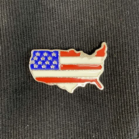 Usa Shaped Flag Lapel Pin Patriot Powered Products