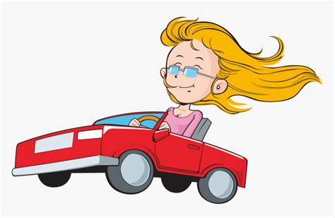 Car Driving Transprent Png Free Download - Woman Driving Car Clipart, Transparent Png ...