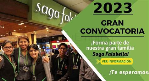 Saga Falabella Súmate a la reciente convocatoria 2023