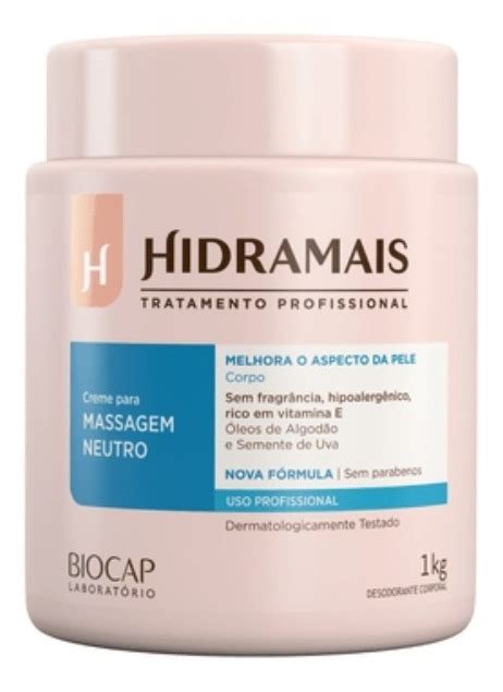 Creme Neutro Para Massagem Hidramais Kg F Rmula Nova Mercadolivre