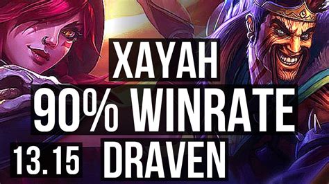 XAYAH Rakan Vs DRAVEN Janna ADC 90 Winrate Godlike EUW