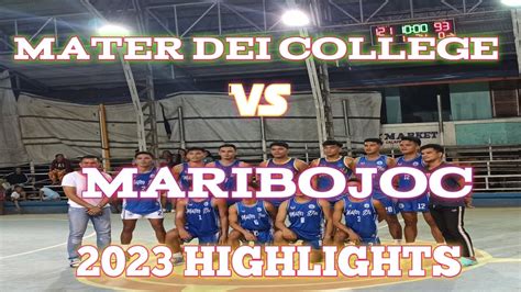 Mater Dei College Tubigon Vs Maribojoc Full Highlights 2023 Youtube