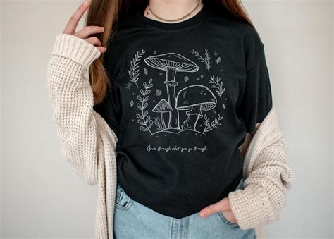 Mushroom Shirt Cottagecore Shirts Goblincore Clothing Alt Etsy