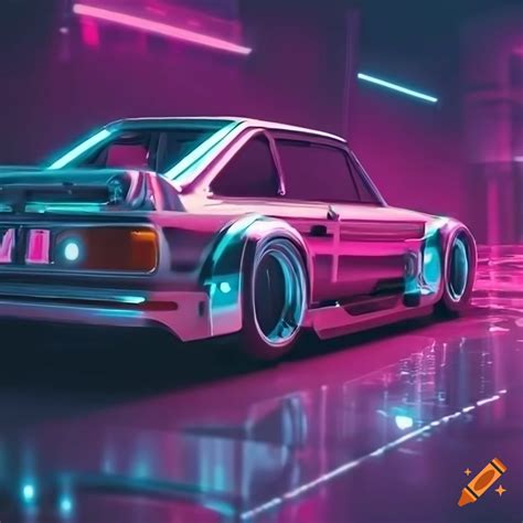 Neon Lit Vintage Dtm Car In Cyberpunk Style On Craiyon