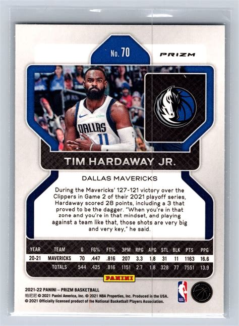 Panini Prizm Tim Hardaway Jr Ice Dallas Mavericks Ebay