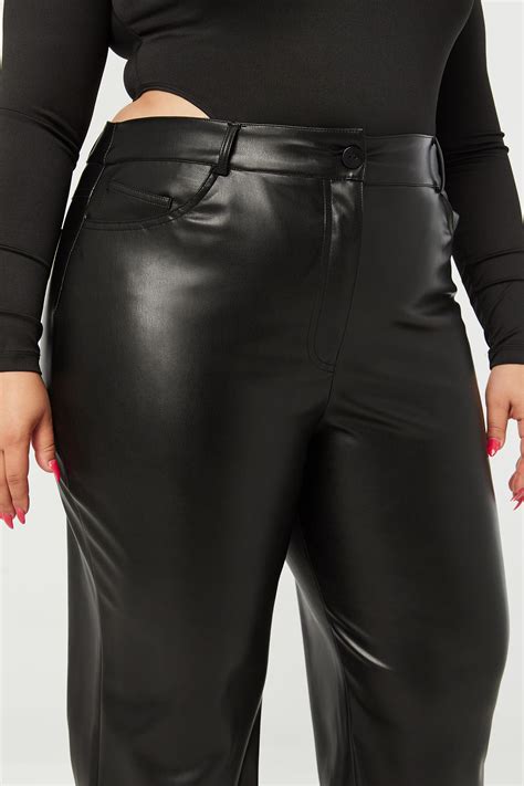 Acw Leather Like Straight Leg Pants Clothing Ardene