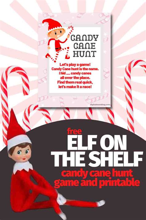 Free Elf On The Shelf Candy Cane Hunt Printable