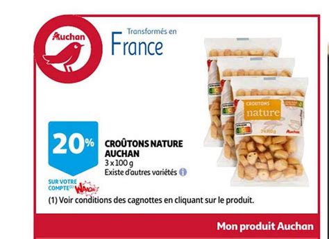 Promo Croûtons Nature Auchan Chez Auchan Icataloguefr