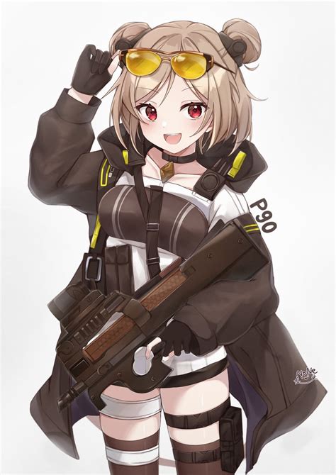 P90 Girls Frontline Drawn By Noneon319 Danbooru