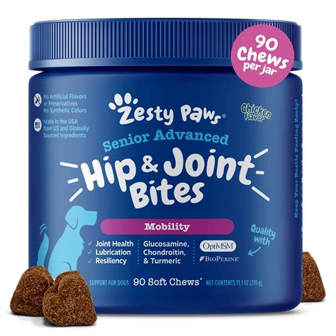 Zesty Paws Advanced Mobility Bites Chicken Flavored Soft Chews