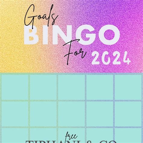 2024 Goals Bingo Card Etsy