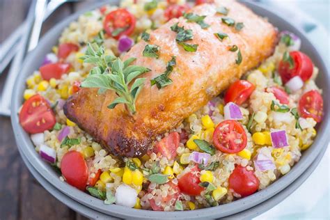 Honey Garlic Salmon And Quinoa Bowl Pumpkin N Spice