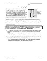 16 Spring Constant Answer Doc LivePhoto Physics Activity 16 Name