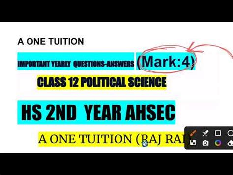 Hs 2nd Year Political Science Common Question Answer 2024 AHSEC