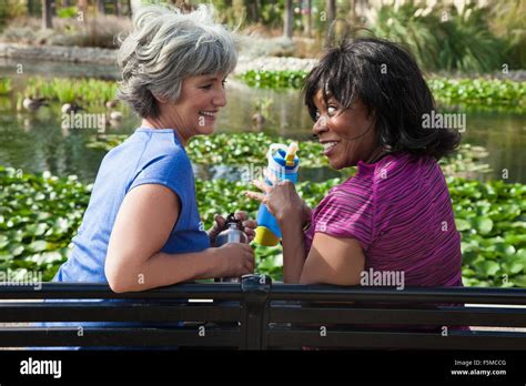 Two Mature Women Friends Hi Res Stock Photography And Images Alamy