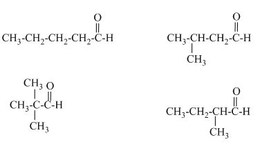 Draw Structure Of All The Aldehydes With The Formula C H O