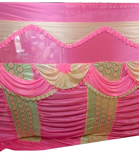 Pink And Off White Fiber Printed Wedding Side Wall Tent Size 9x15