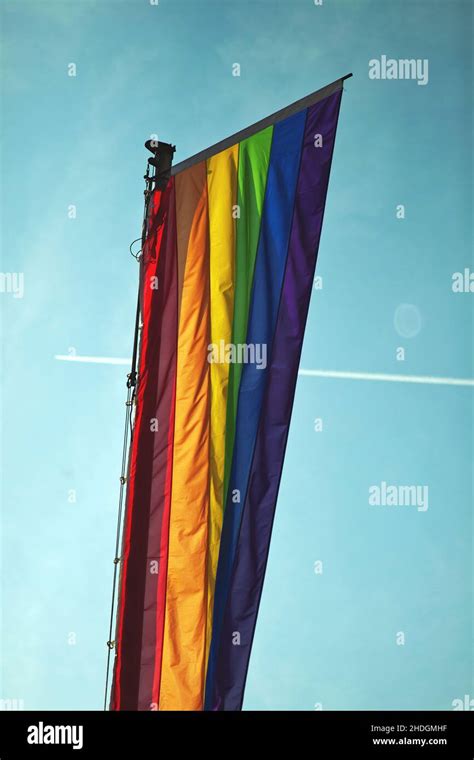 Homosexuality Rainbow Flag Gay Homosexualities Homosexuals Lgbt Rainbow Flags Stock Photo