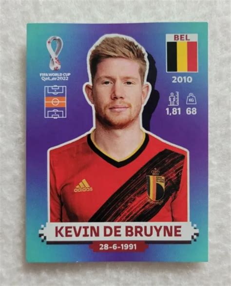 PANINI FIFA WORLD Cup Qatar 2022 Kevin De Bruyne Sticker BEL11 2 50