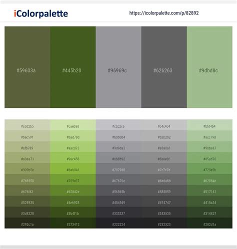 1 Latest Color Schemes With Mid Gray And Swamp Green Color Tone