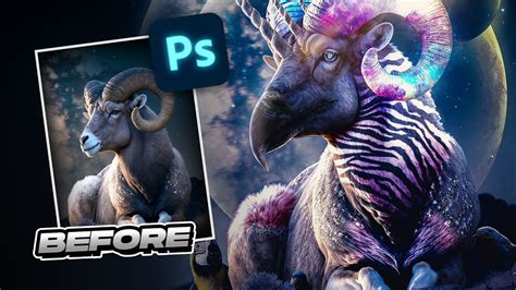 Mythical Ram Photoshop Speed Art Manipulation Photoshop Anime Art