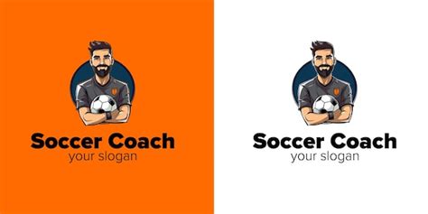 Premium Vector Dynamic Soccer Coach Mascot A Captivating Logo